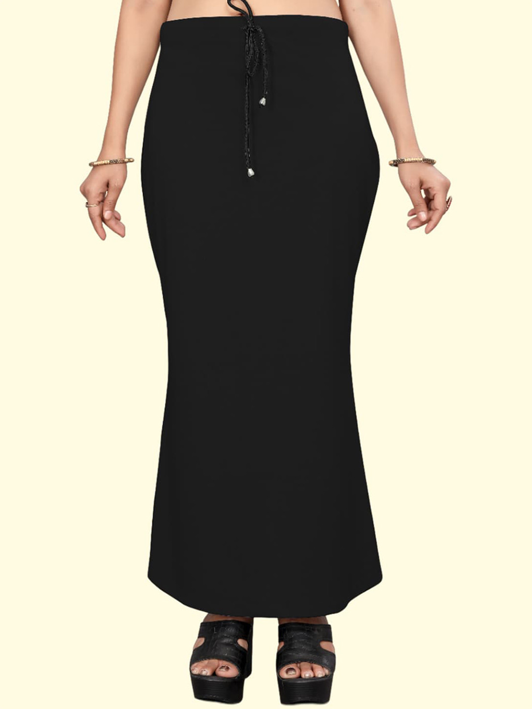 

Leeza Store Stretchable Skin-Friendly Saree Shapewear, Black