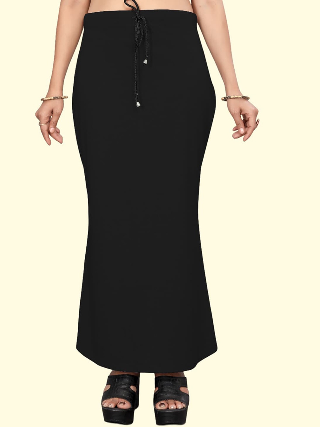 

Leeza Store Stretchable Skin-Friendly Saree Shapewear, Black