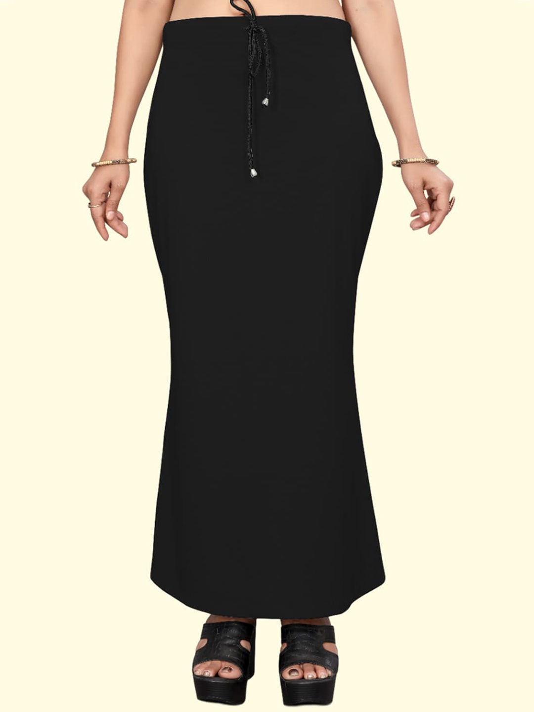 

Leeza Store Stretchable Skin-Friendly Saree Shapewear, Black