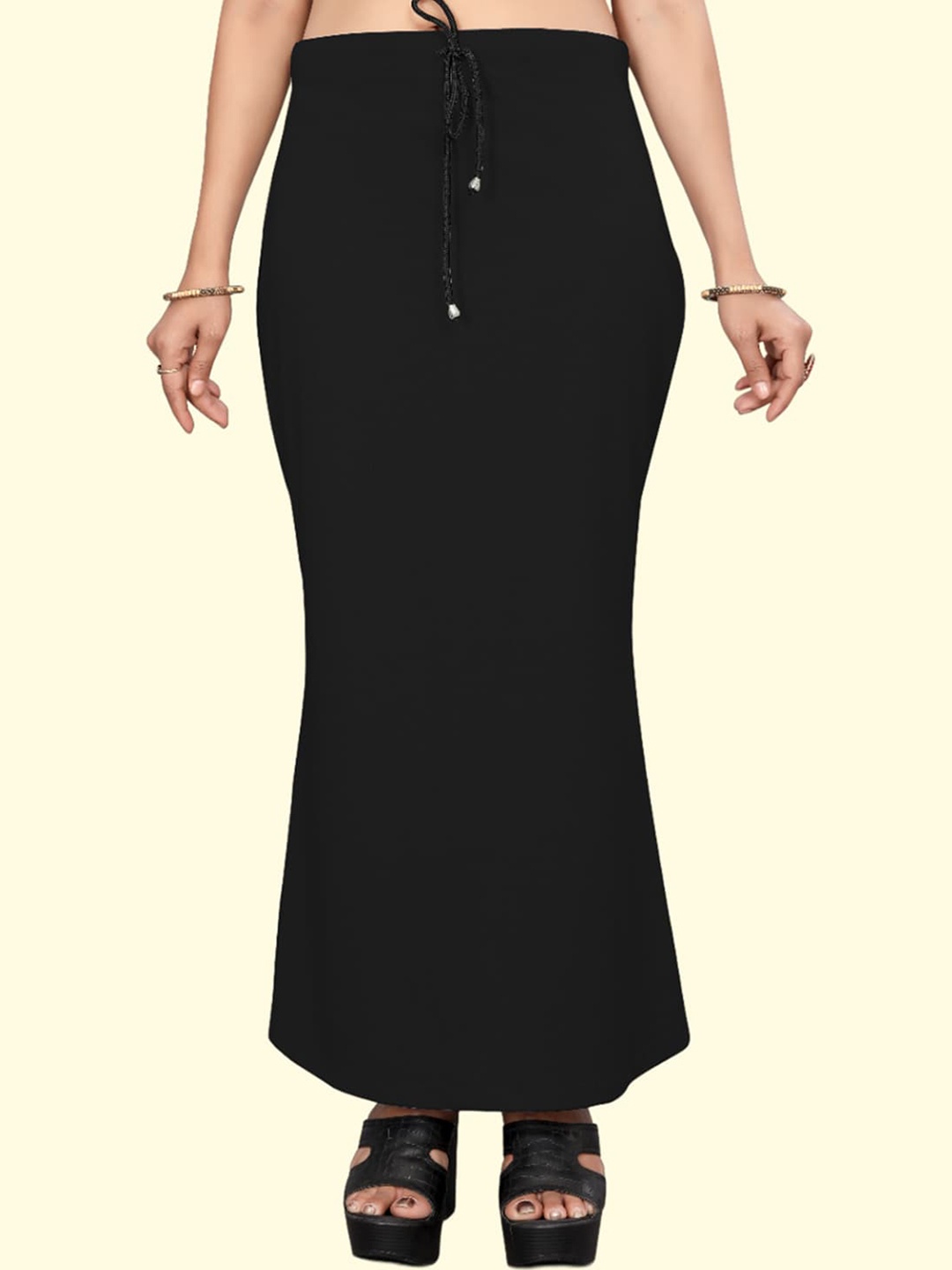 

Leeza Store Stretchable Skin-Friendly Saree Shapewear, Black