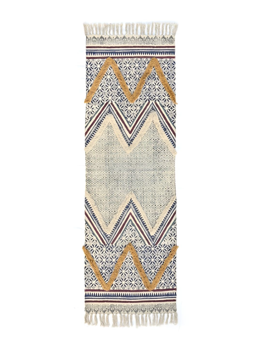 

Art Avenue Brown Printed Cotton Dhurrie Runner