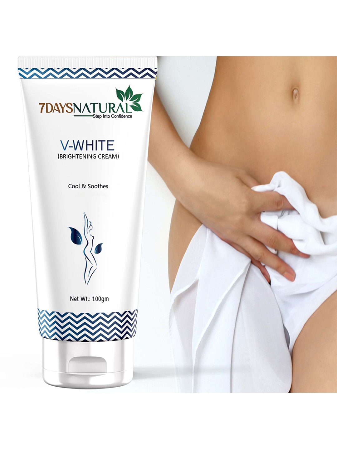 

7 DAYS Vagi Glow Vaginal Hygiene Intimate Whitening Cream - 100g, White