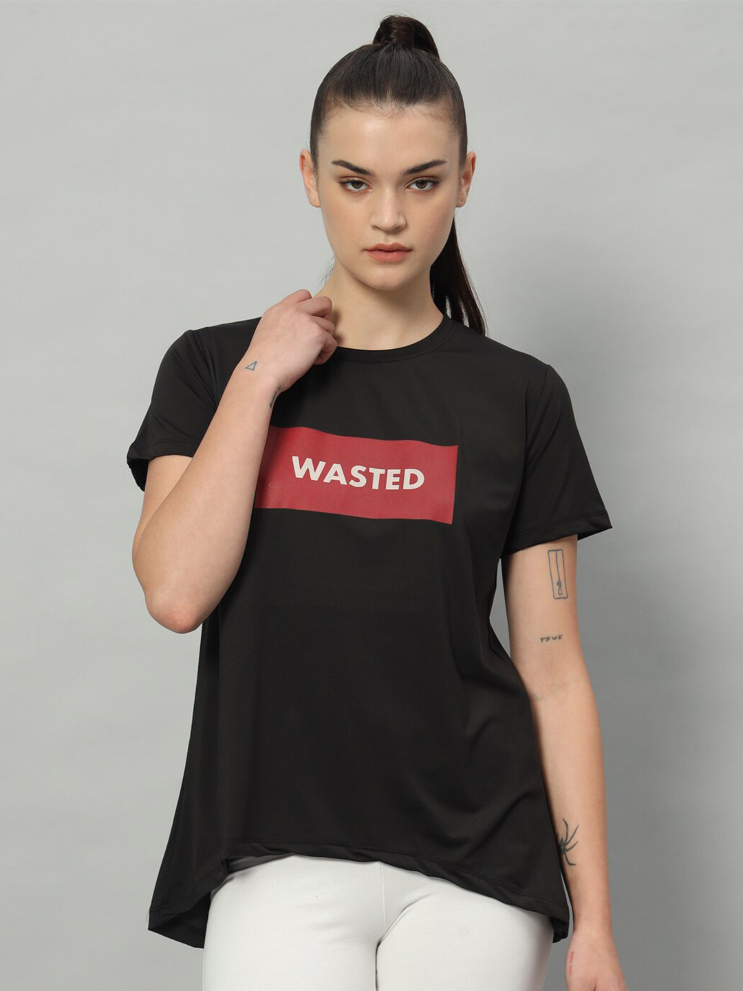 

MKH Typography Printed Dri-FIT Relaxed Fit T-shirt, Black