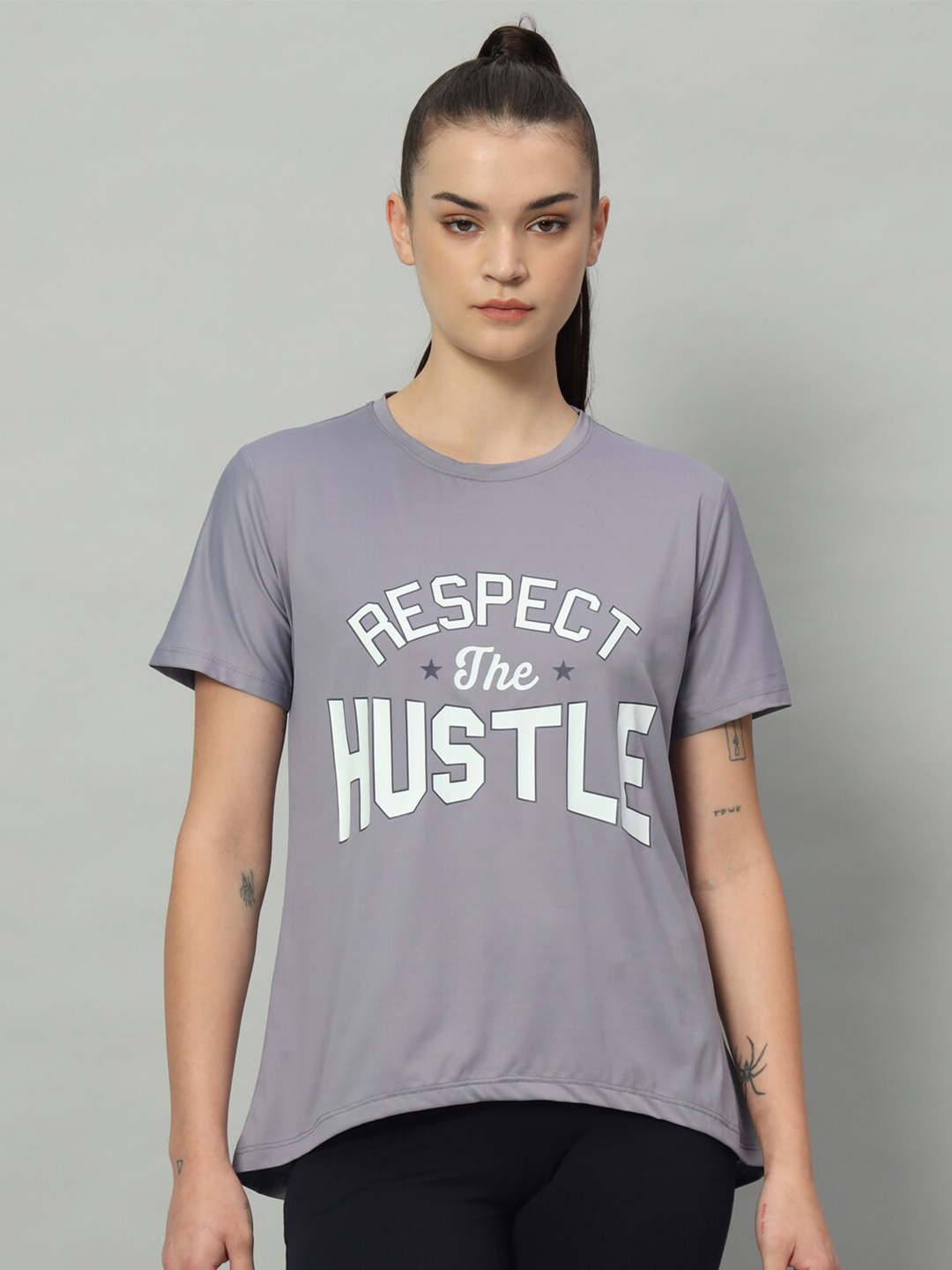 

MKH Typography Printed Dri-FIT Relaxed Fit T-shirt, Lavender