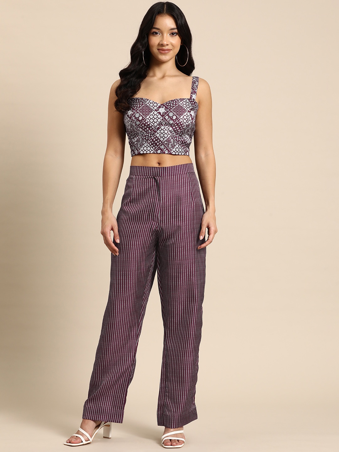 

Sayisha Women Printed Co-Ords Set, Purple