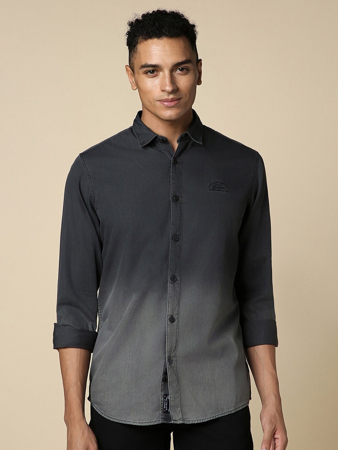 

Allen Solly Custom Fit Pure Cotton Casual Shirt, Charcoal