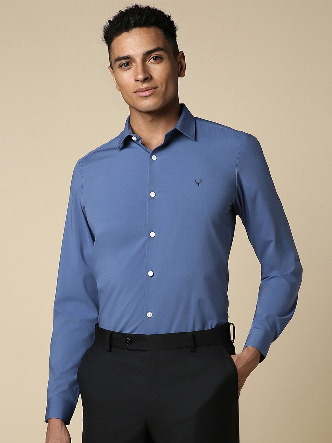 

Allen Solly Slim Fit Opaque Formal Shirt, Blue