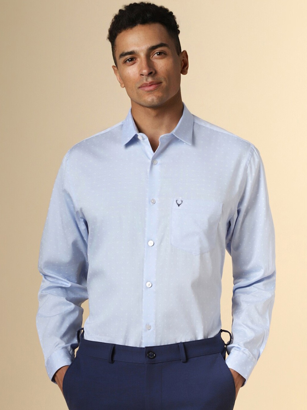 

Allen Solly Slim Fit Opaque Formal Shirt, Blue