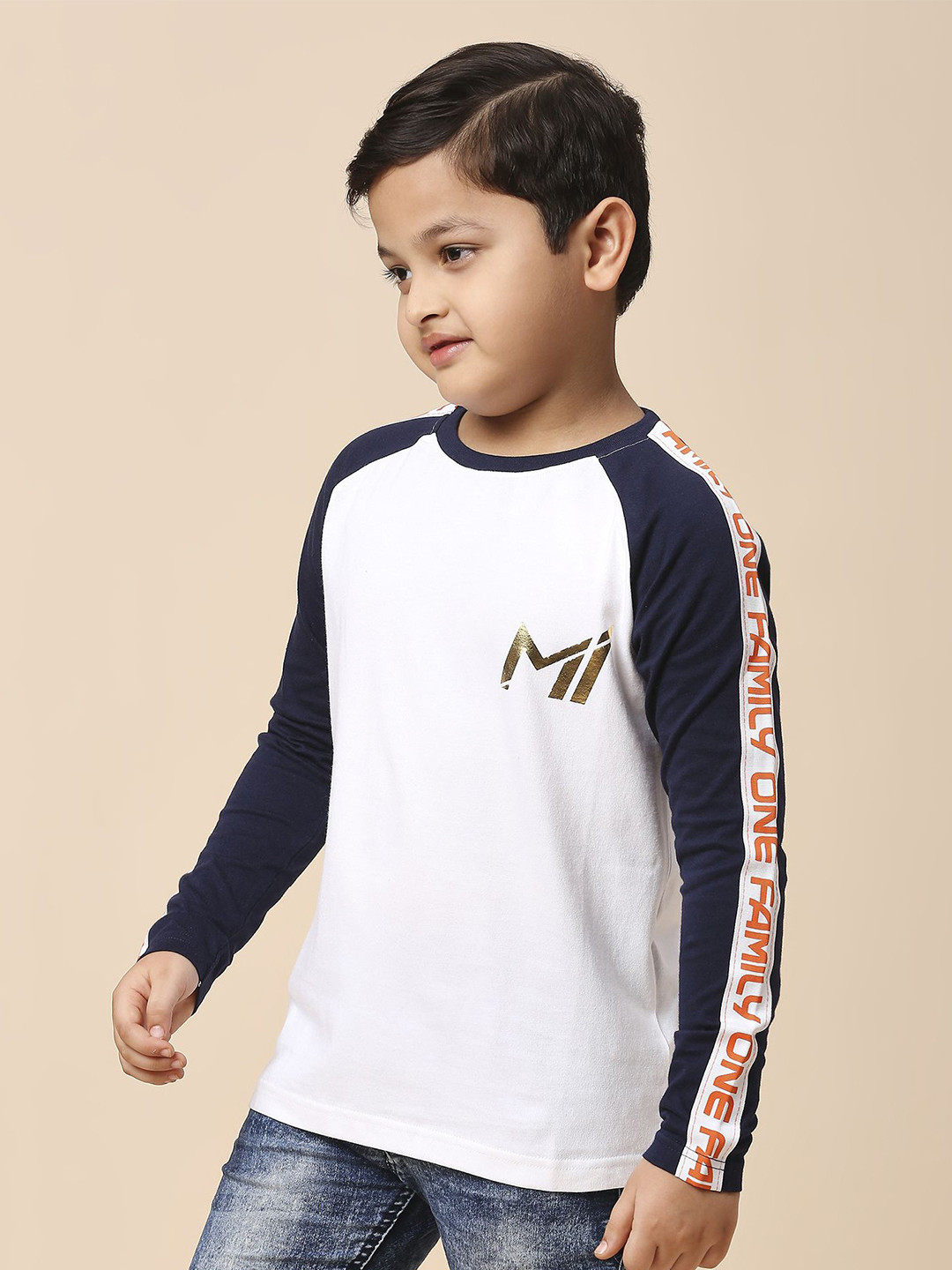 

FanCode Kids Graphic Printed Round Neck T-Shirt, White