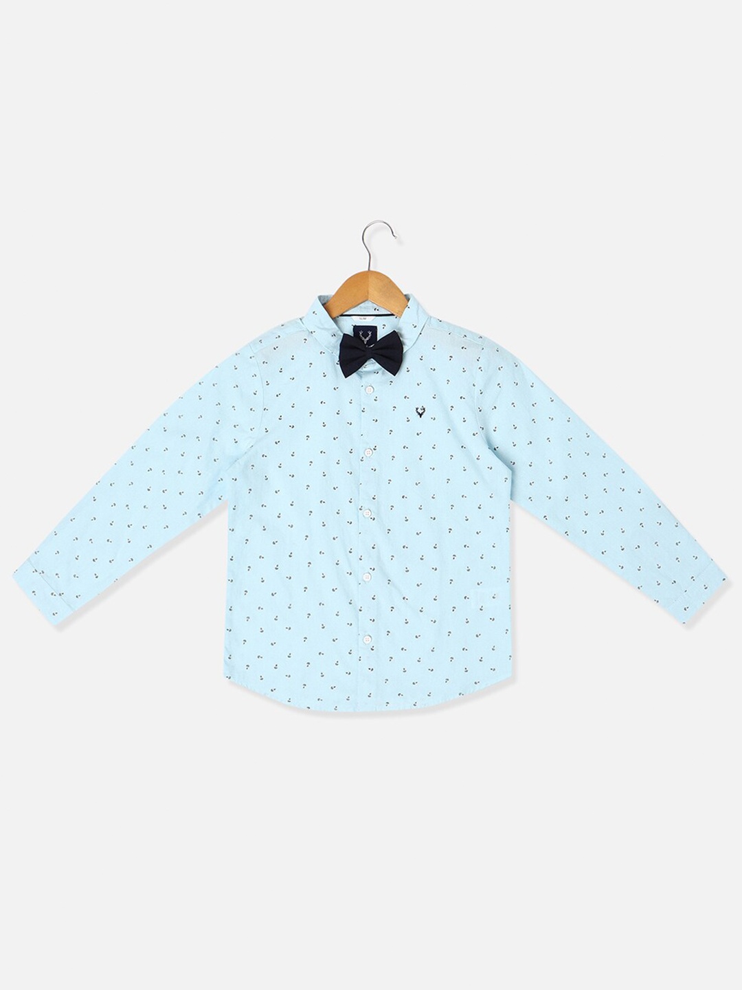 

Allen Solly Junior Boys Slim Fit Geometric Printed Long Sleeves Casual Shirt, Blue