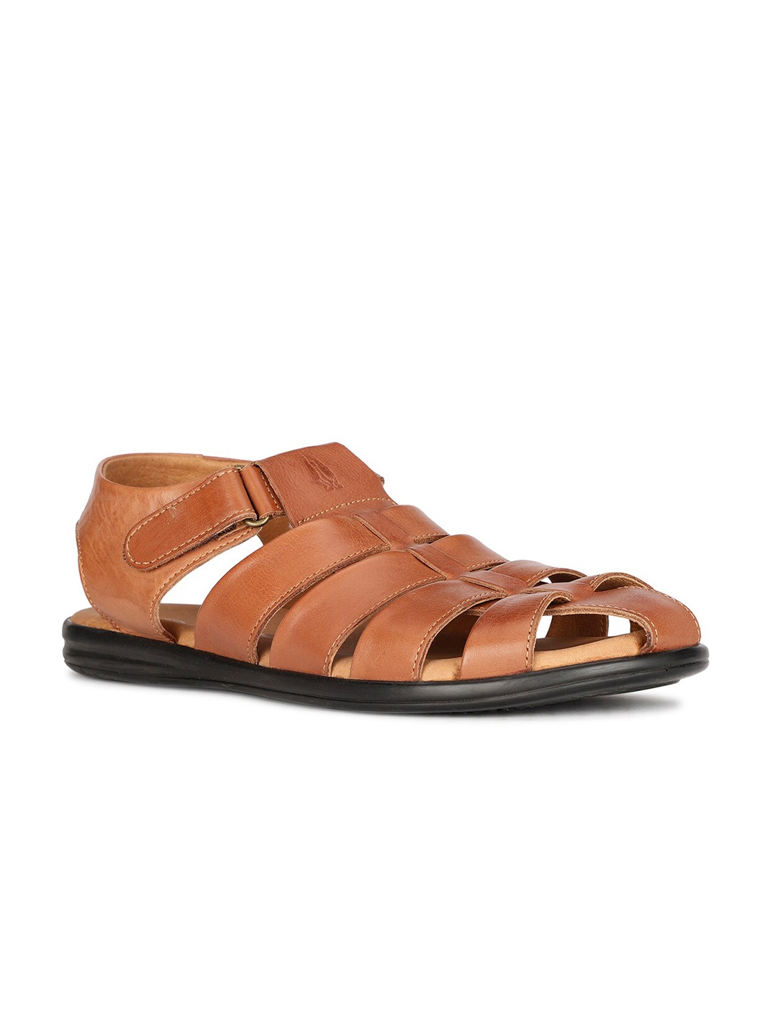 

Hush Puppies Men Leather Fisherman Sandals, Brown
