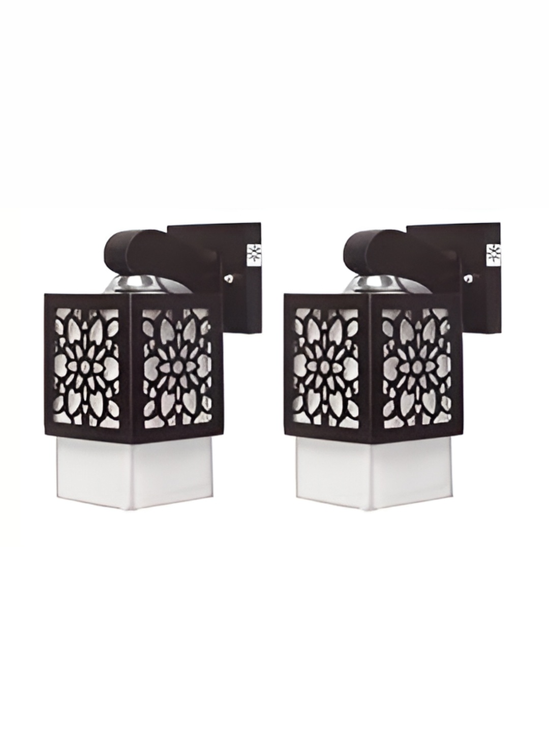 

Areezo Brown & White 2Pcs Textured Metal Square Shaped Wall Lamps