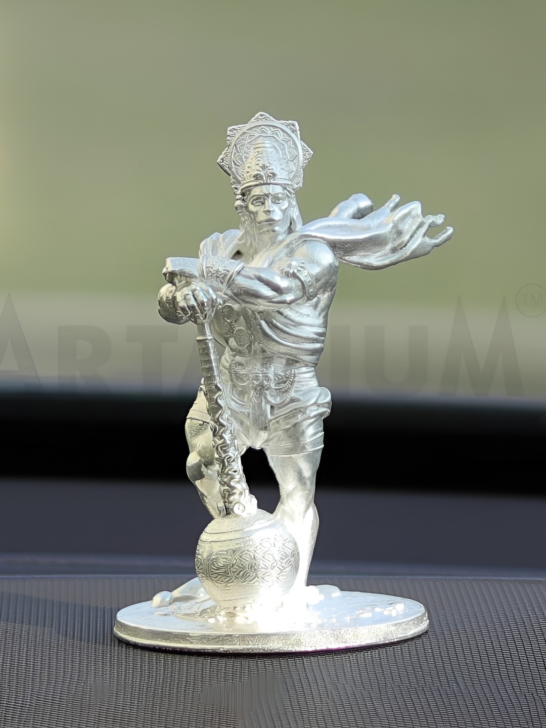 

Artarium LLP Silver Toned Hanuman Religious Figurine Showpiece