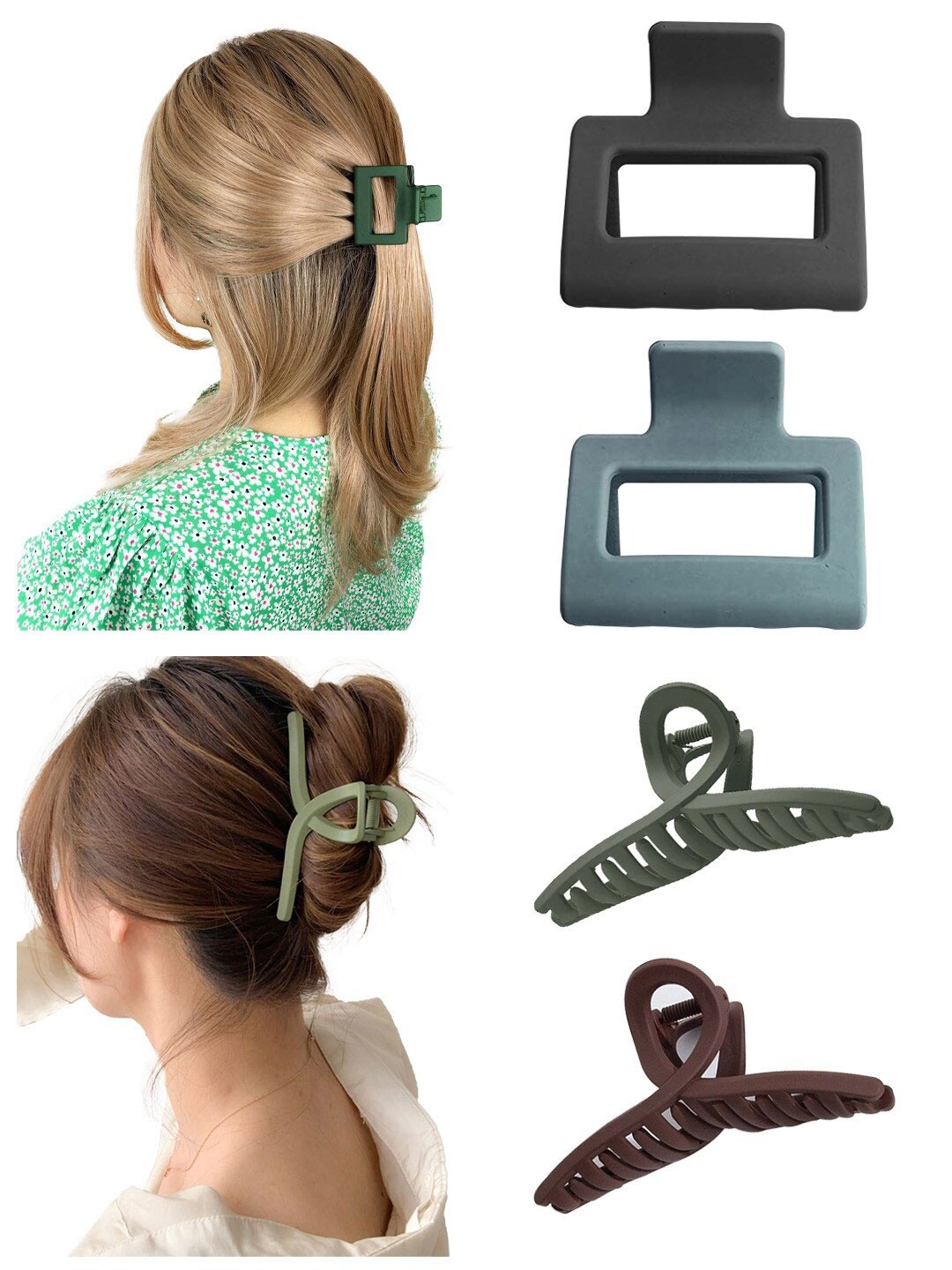 

FIMBUL Women Set of 4 Claw Clip, Black