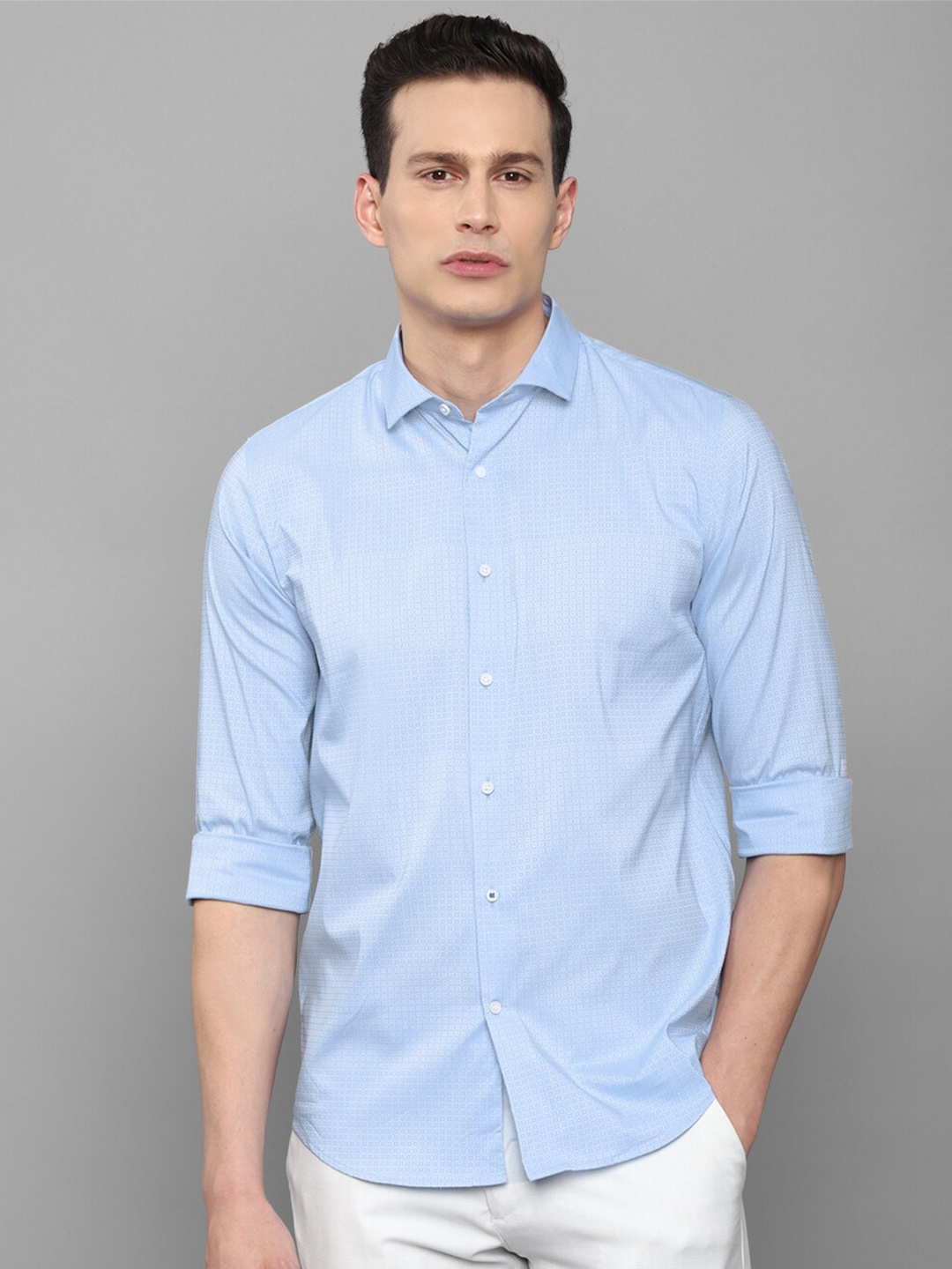 

Louis Philippe Sport Slim Fit Geometric Printed Casual Shirt, Blue