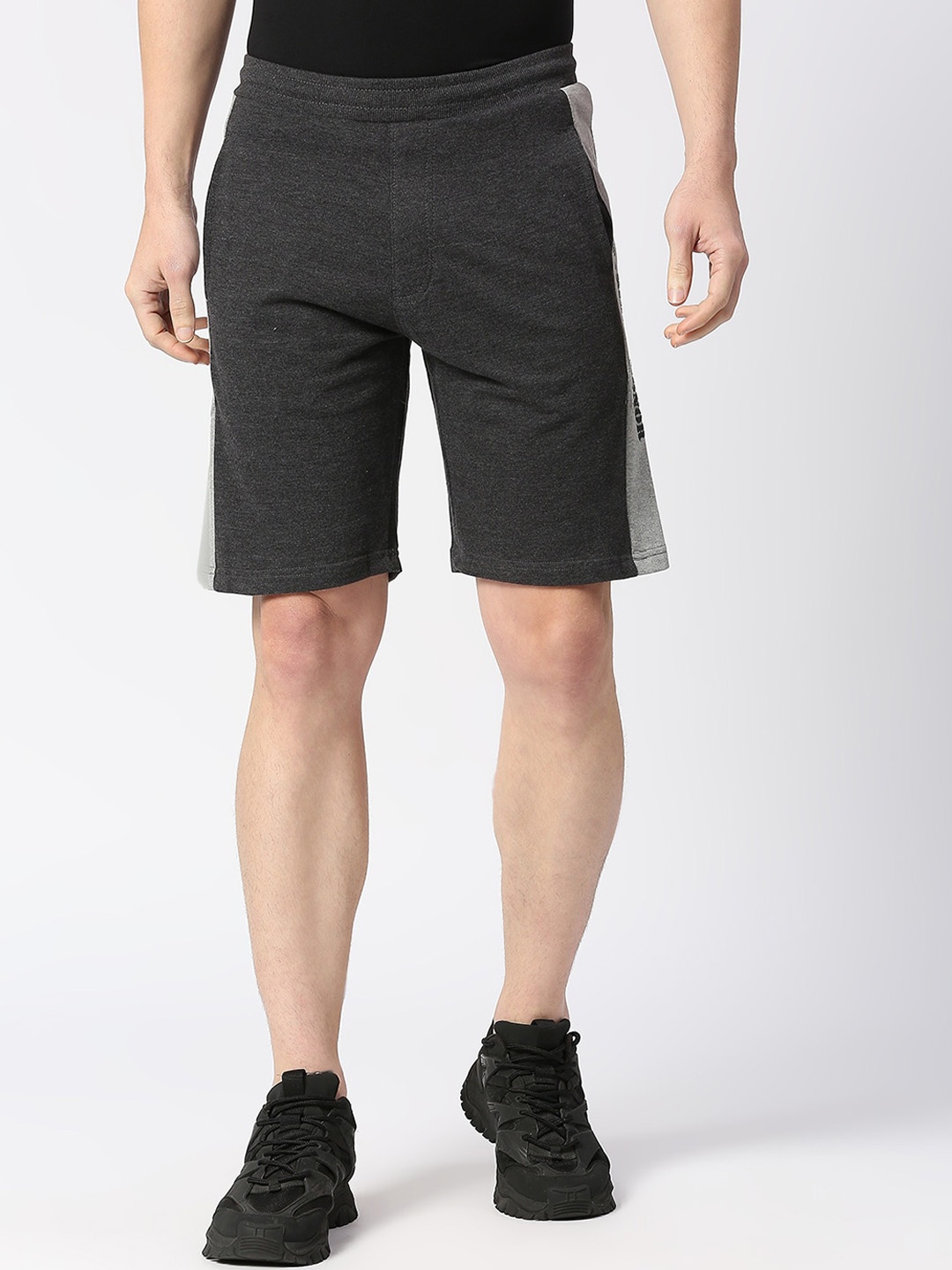 

USMC Men Relaxed Fit Training or Gym Sports Shorts, Charcoal