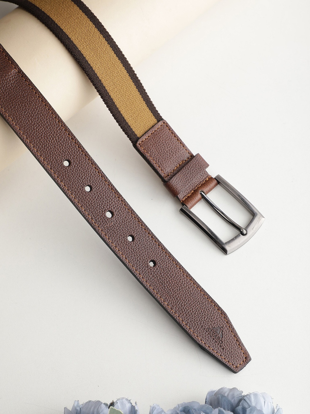 

Alvaro Castagnino Men Braided Canvas Belt, Brown