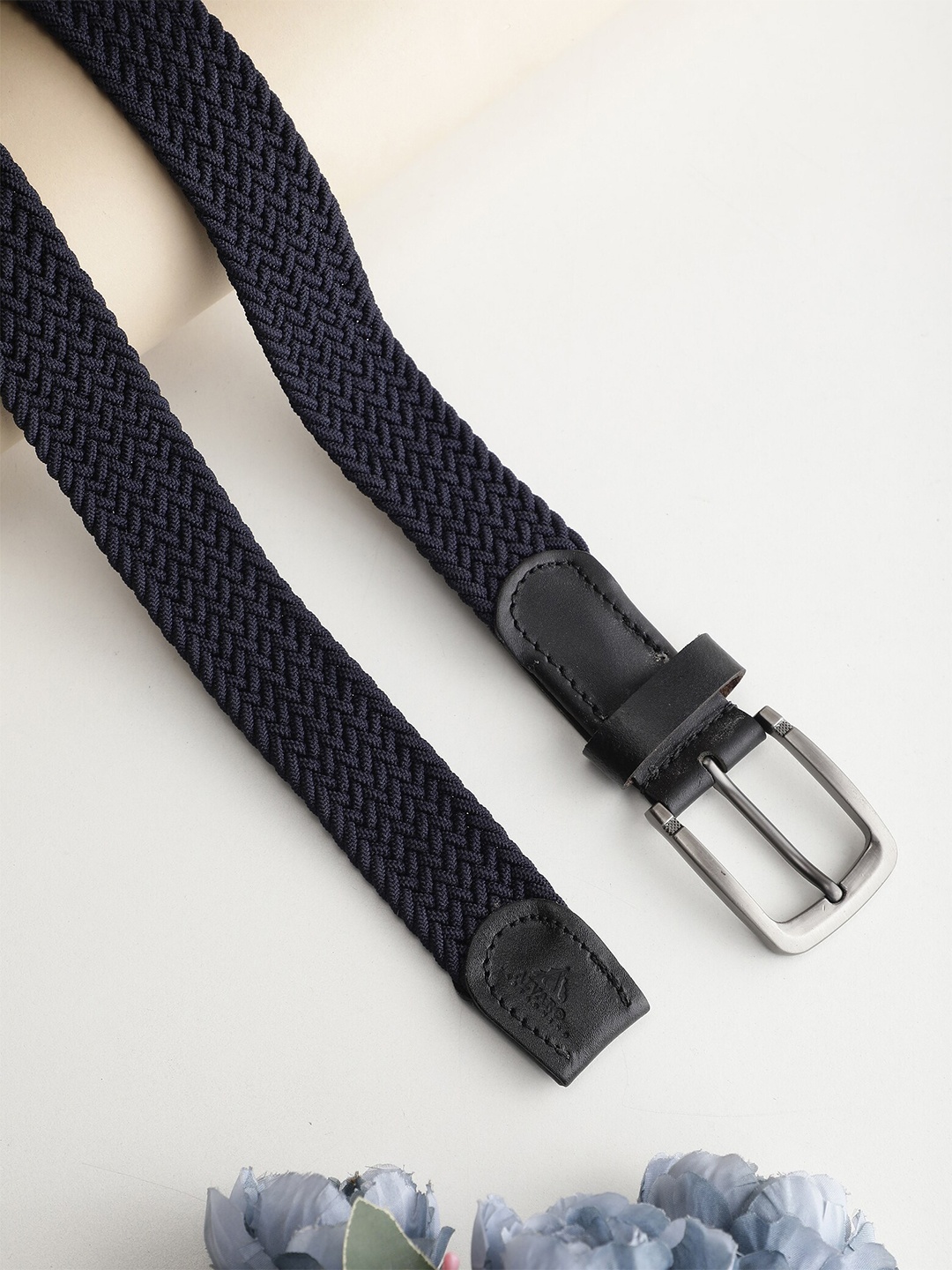 

Alvaro Castagnino Men Braided Stretchable Belt, Blue