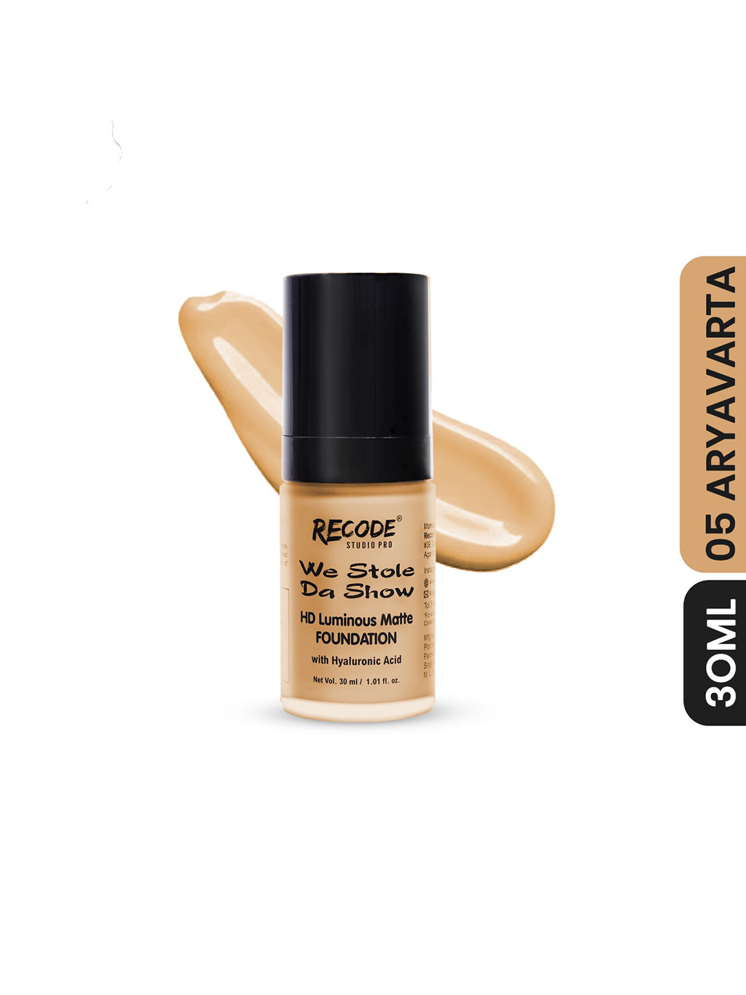 

Recode We Stole Da Show HD Luminous Matte Foundation with HA 30ml - Aryavarta 05, Beige