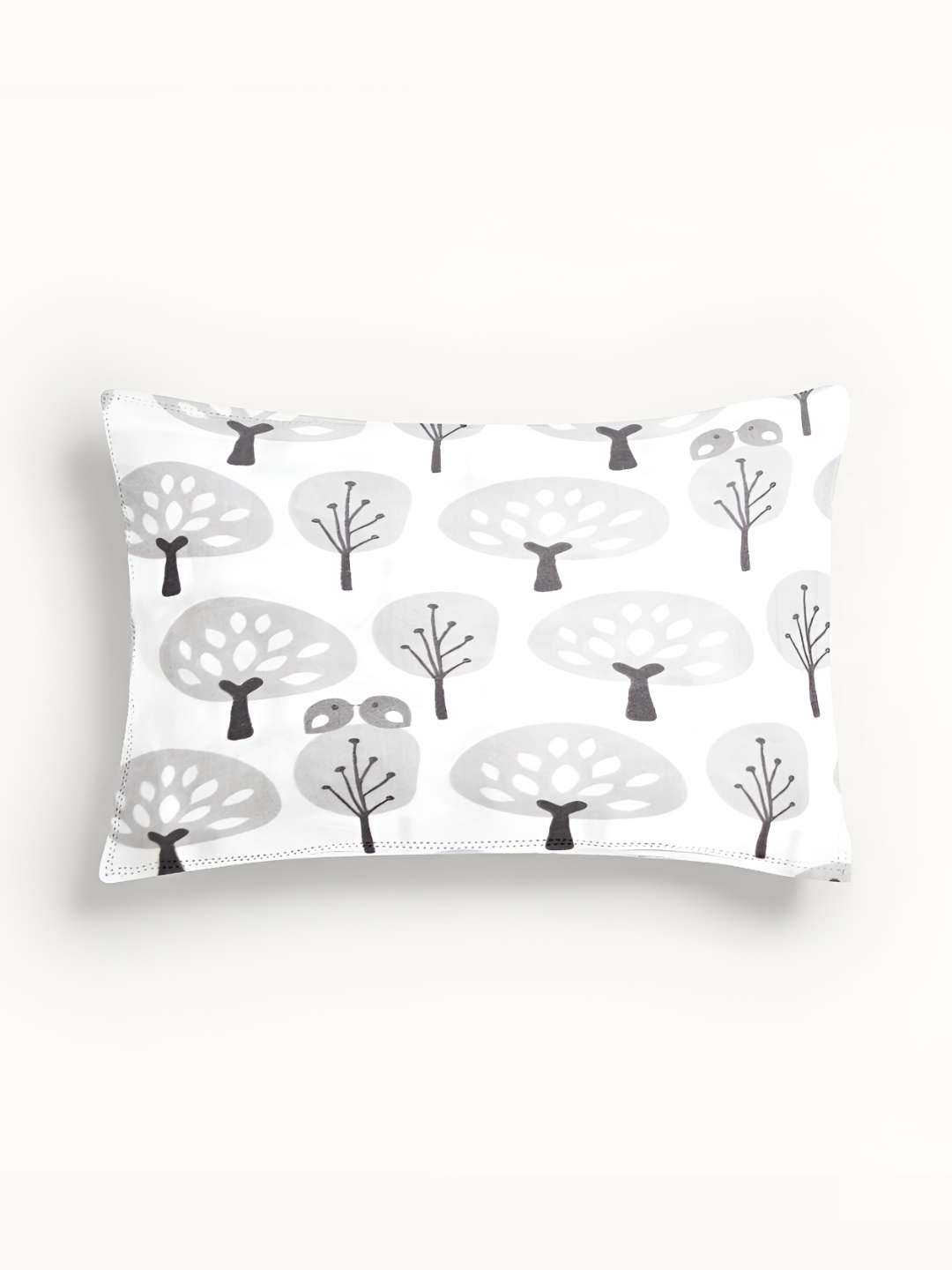 

THE BABY ATELIER White & Black Printed Pure Cotton Pillow Cover