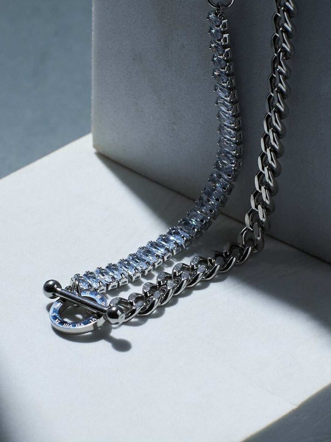 

DressBerry Stainless Steel Link-Lock-Chain, Silver