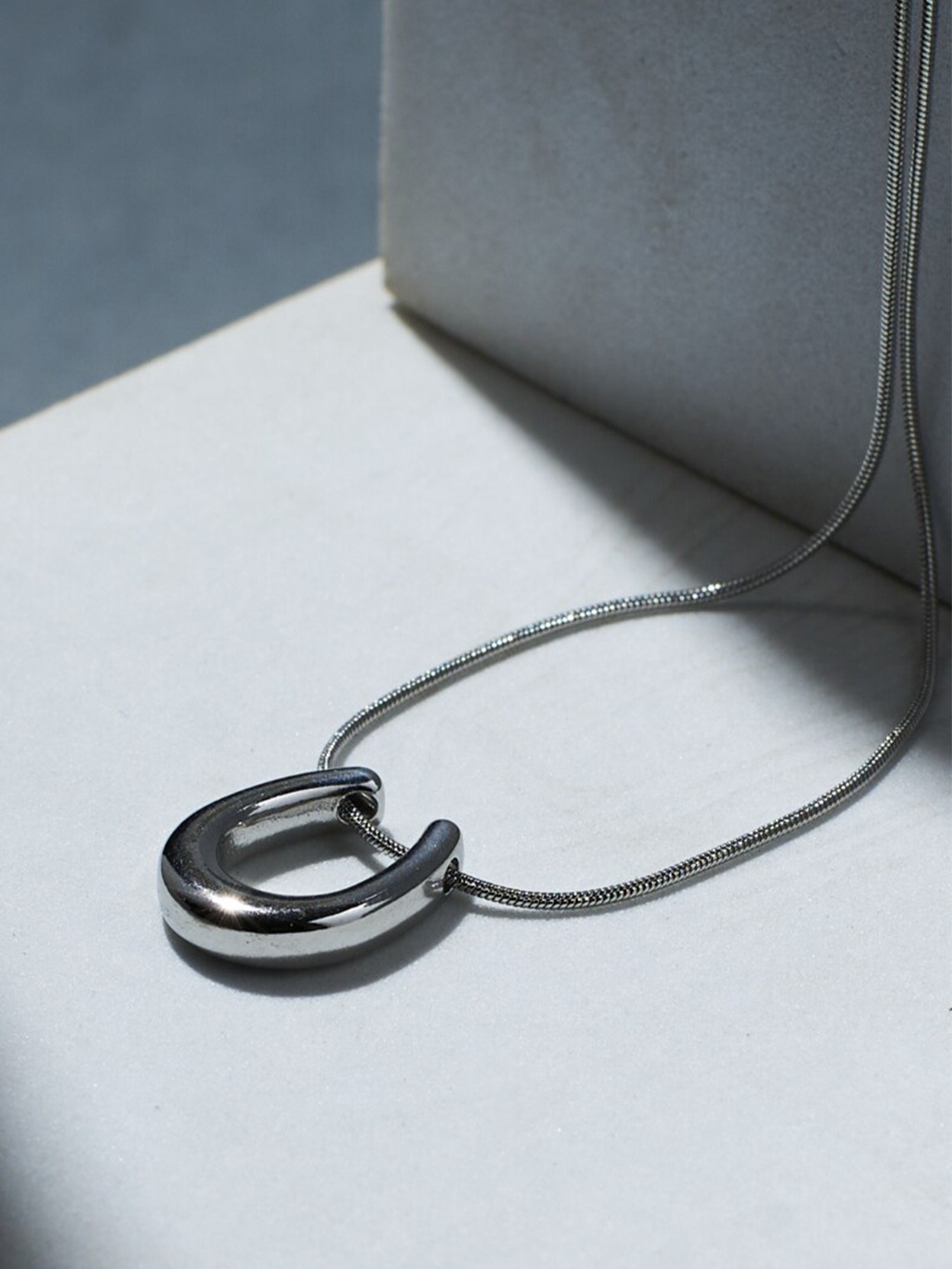 

DressBerry Stainless Steel Statement Necklace, Silver