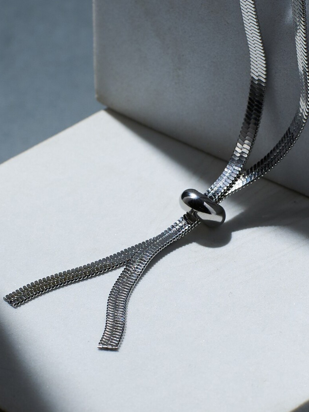 

DressBerry Stainless Steel Statement Necklace, Silver
