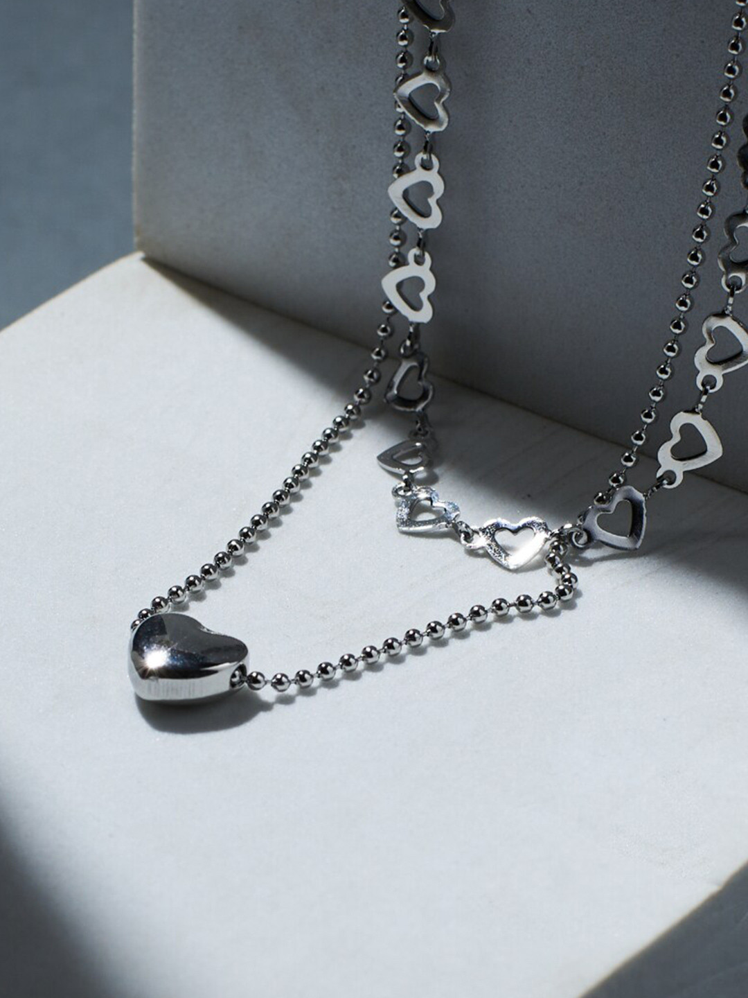 

DressBerry Stainless Steel Necklace, Silver