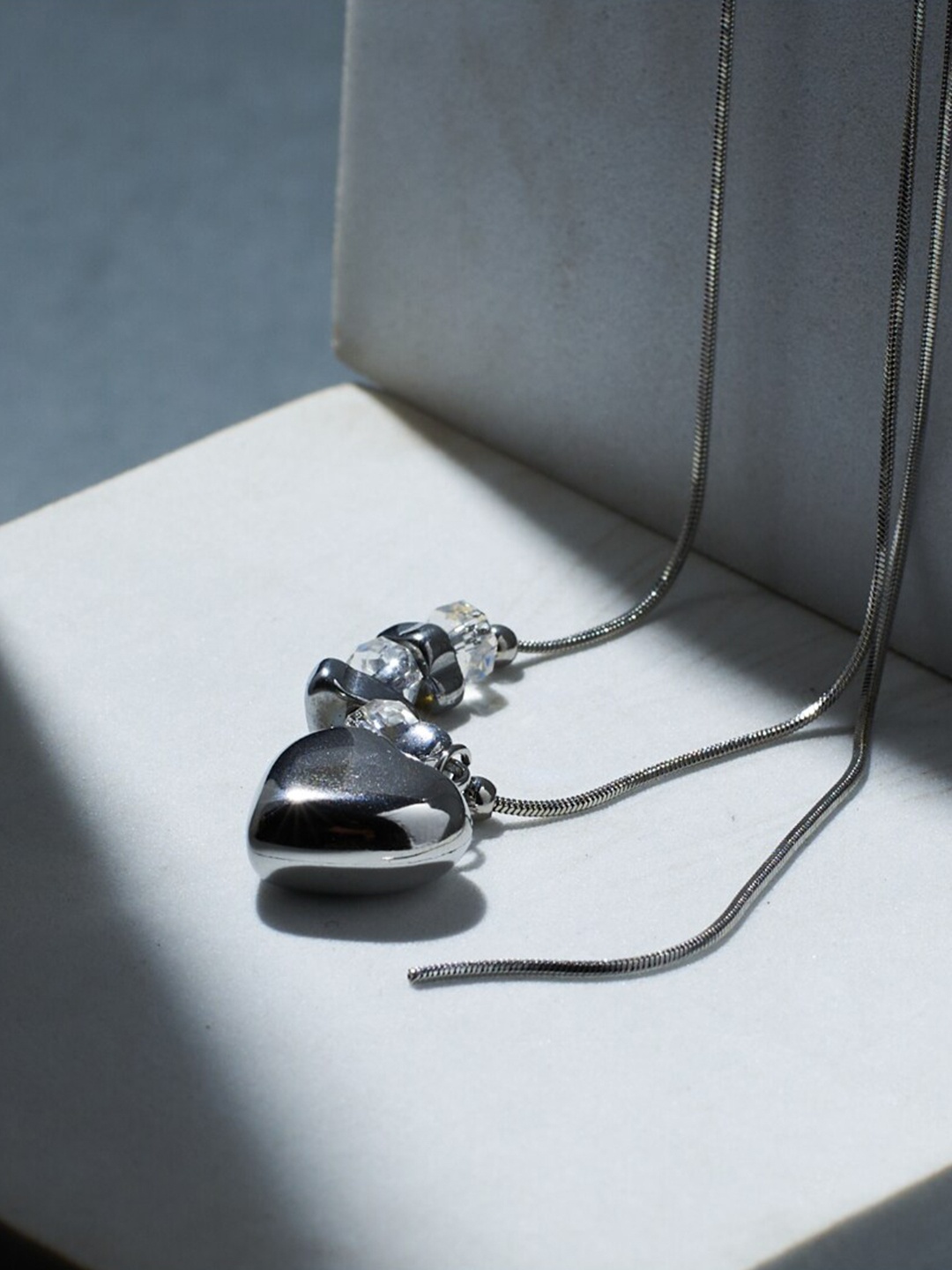 

DressBerry Stainless Steel Statement Necklace, Silver