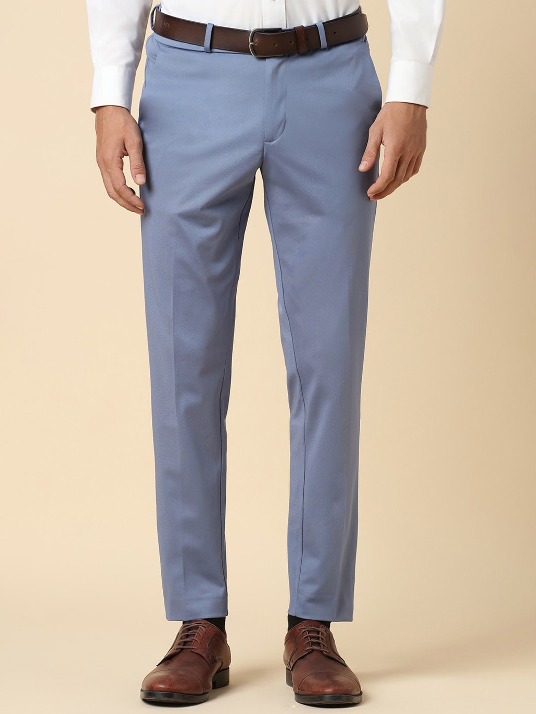

Allen Solly Men Mid-Rise Slim Fit Trousers, Blue