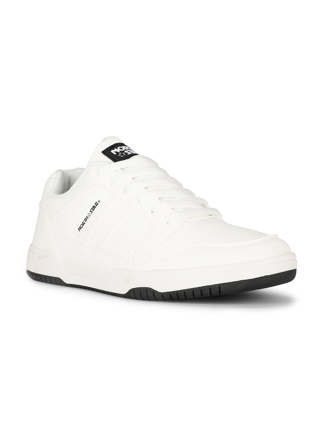

North Star Men Round Toe Lace Up Sneakers, White