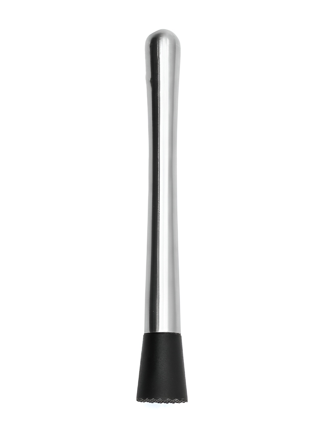

HAZEL Silver Toned & Black Cocktail Muddler With Easy Grip