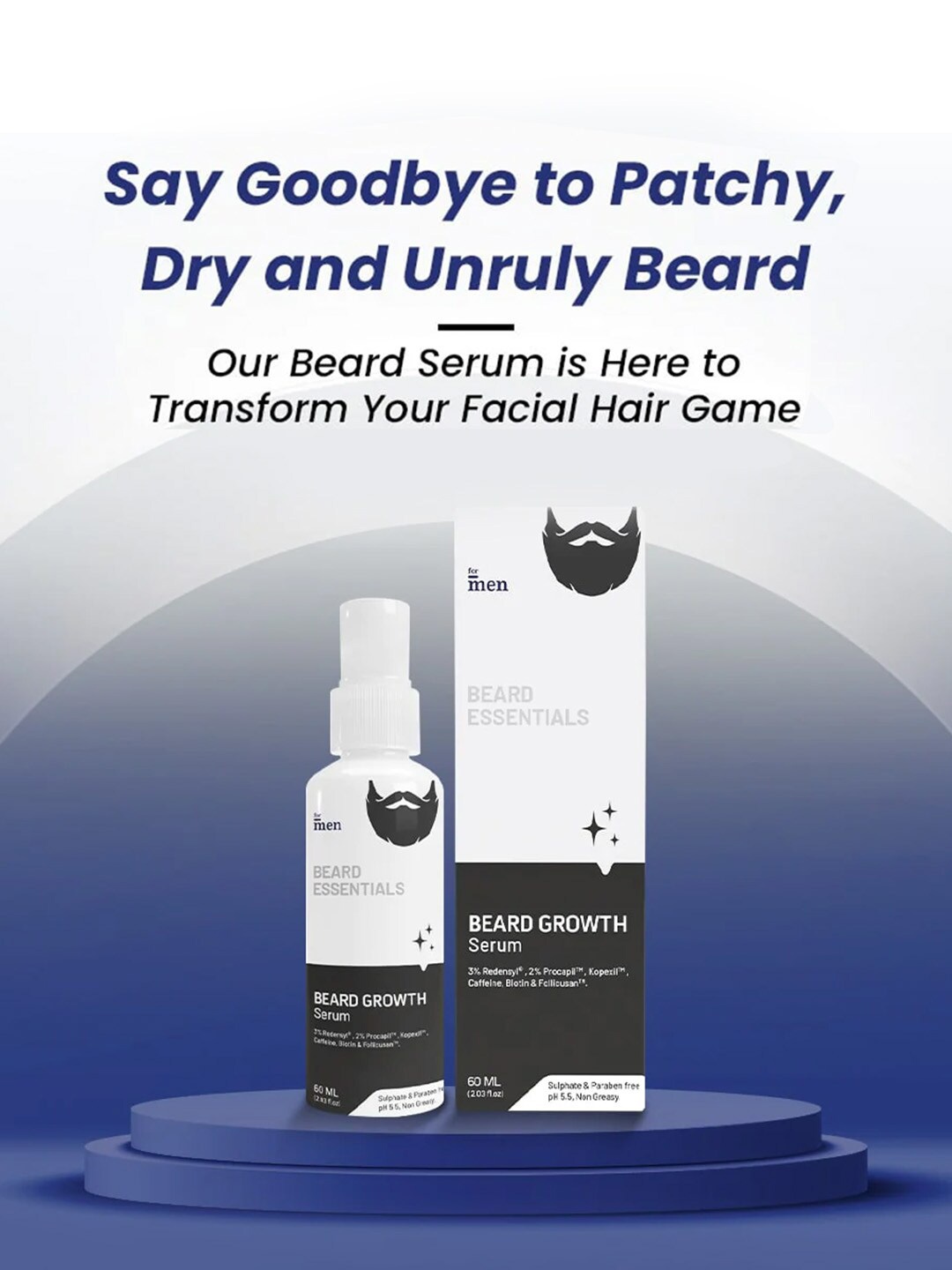 

ForMen Beard Essentials Advanced Beard Growth Serum - 60ml, White