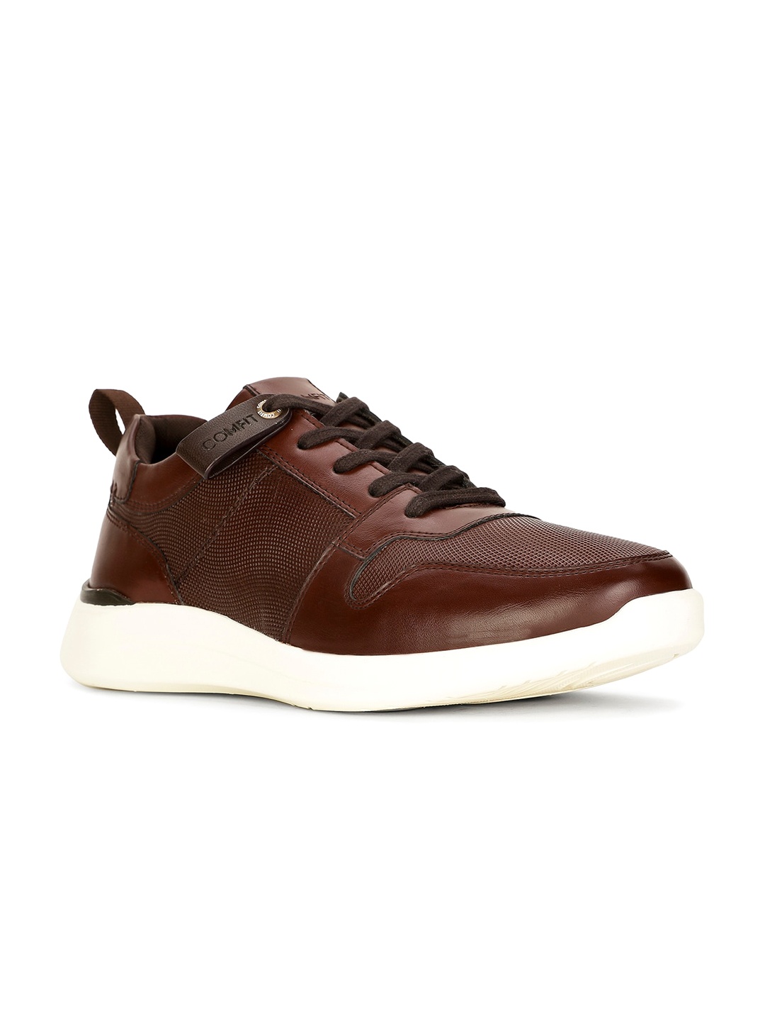 

Bata comfit Men Textured Lace Up Sneakers, Brown