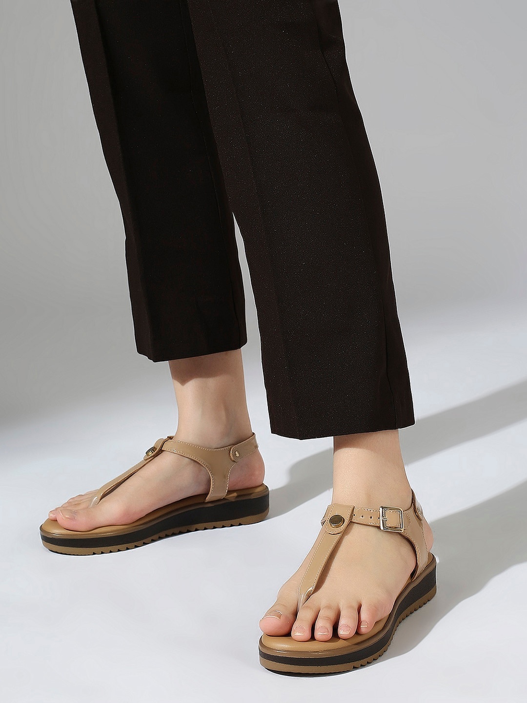 

Inc 5 Open Toe Flatform Heels, Beige