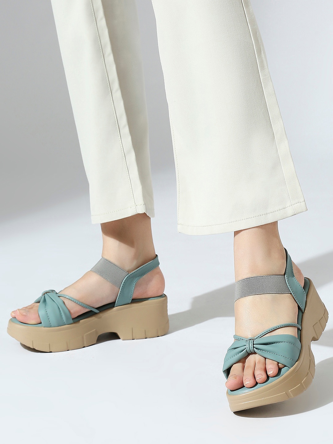 

Inc 5 Open Toe Platform Heels, Blue