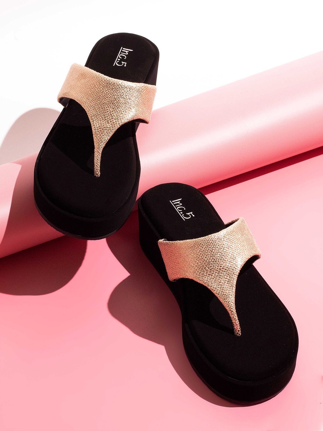 

Inc 5 Embellished Open Toe Comfort Heels, Gold