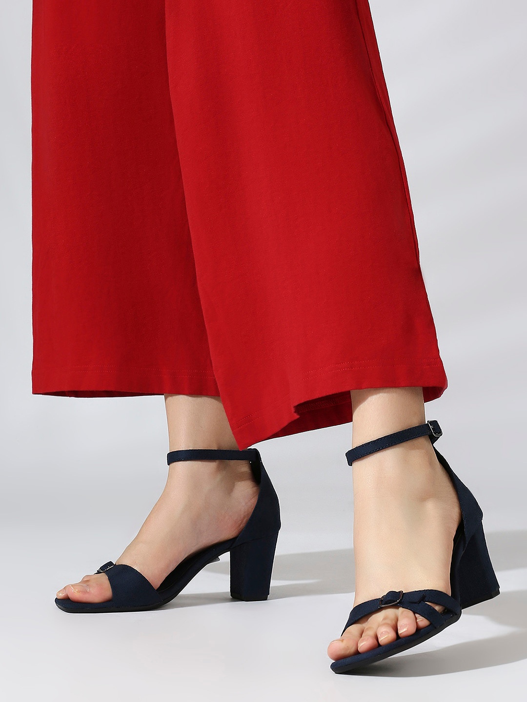 

Inc 5 Open Toe Block Heels, Navy blue