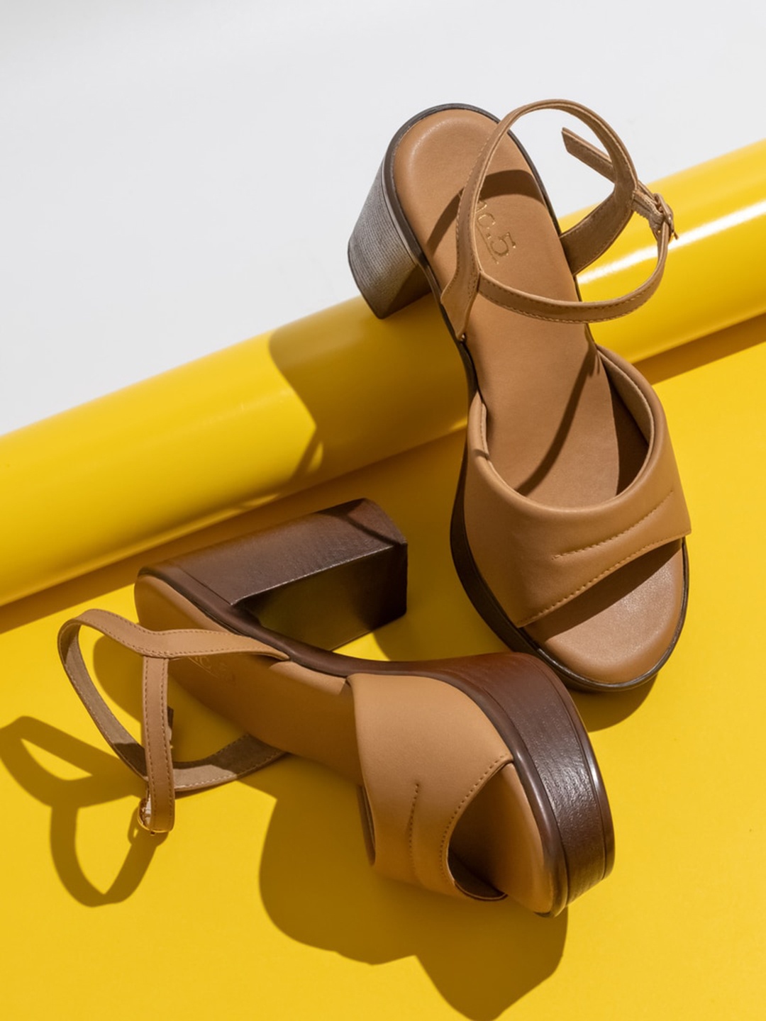 

Inc 5 Open Toe Platform Heels, Beige