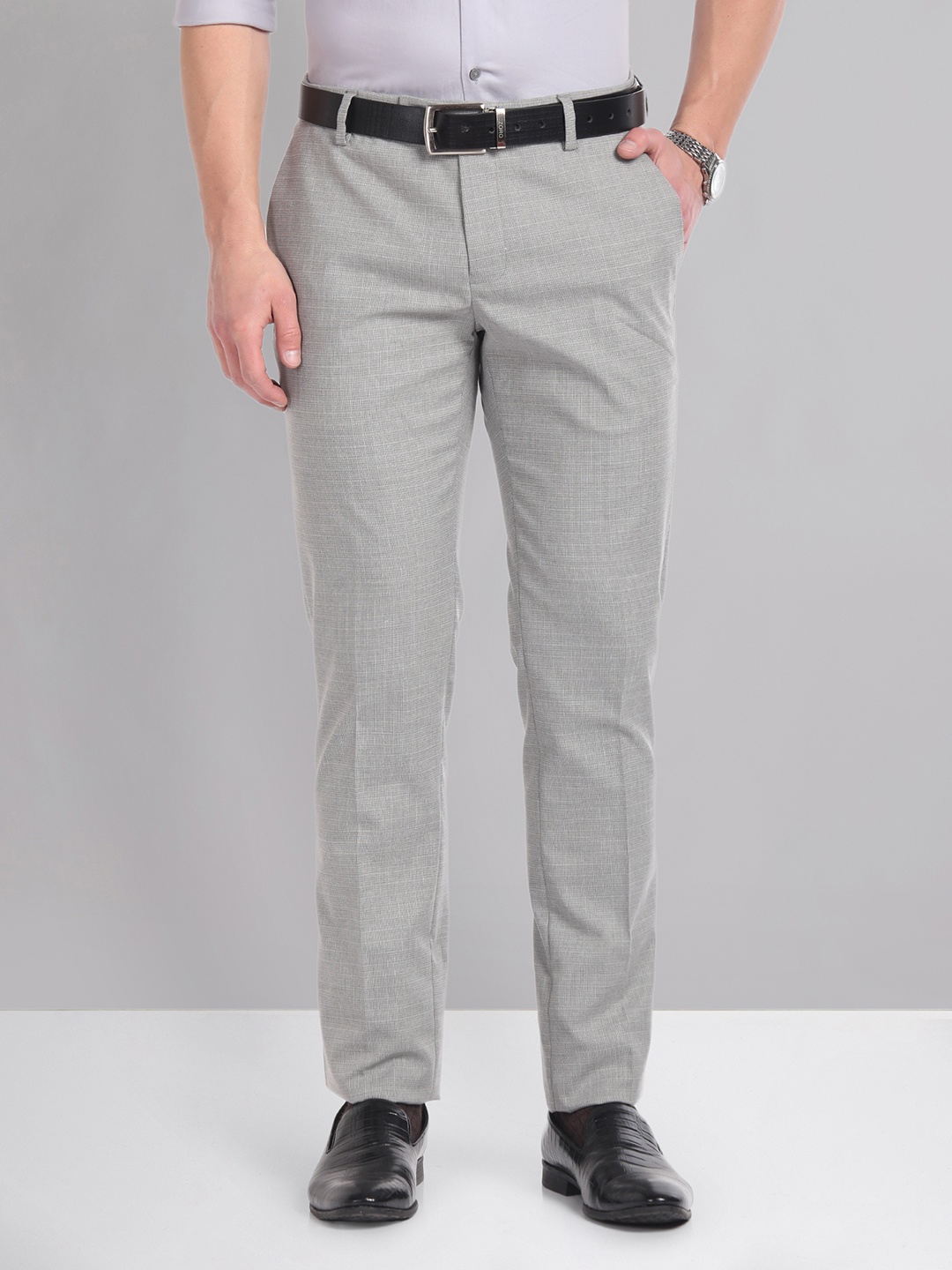 

AD By Arvind Men Slim Fit Trousers, Grey