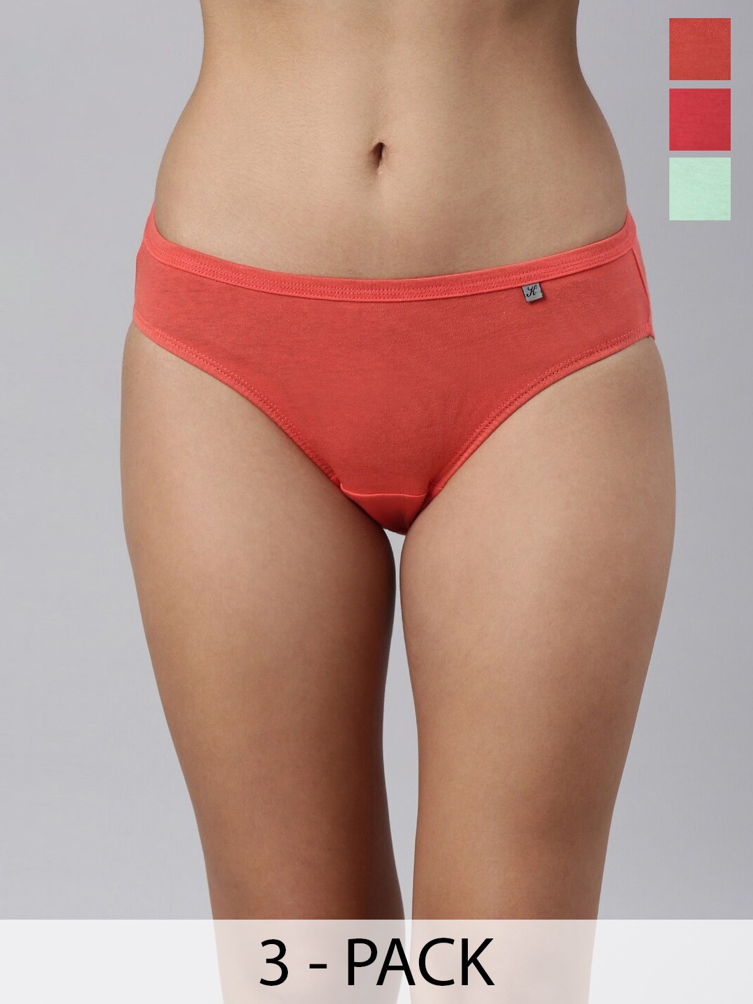 

Kryptic Pack Of 3 Anti Bacterial Cotton Basic Briefs, Pink