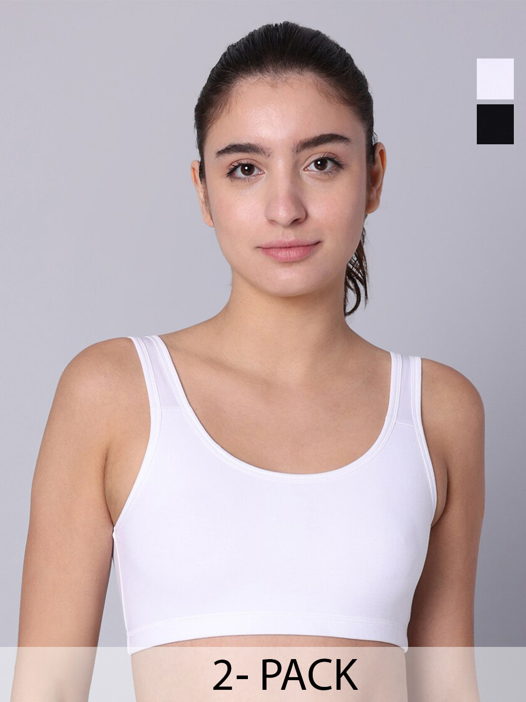 

Sillysally Pack Of 2 Full Coverage Non Padded Bra With All Day Comfort, White