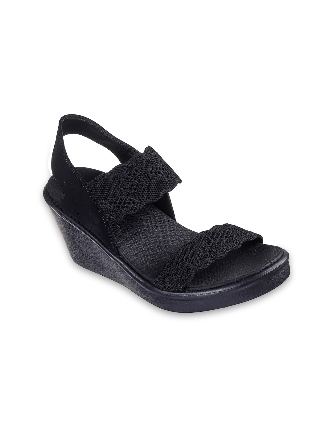 

Skechers RUMBLE ON - NEW CRUSH Wedge Heels, Black