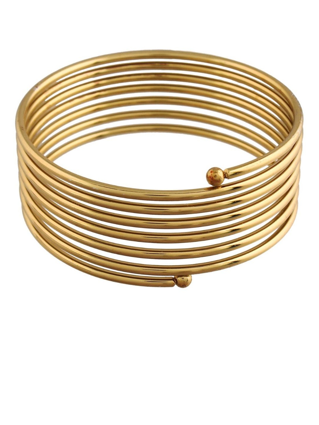 

I Jewels Gold-Plated Spring Kada Bracelet
