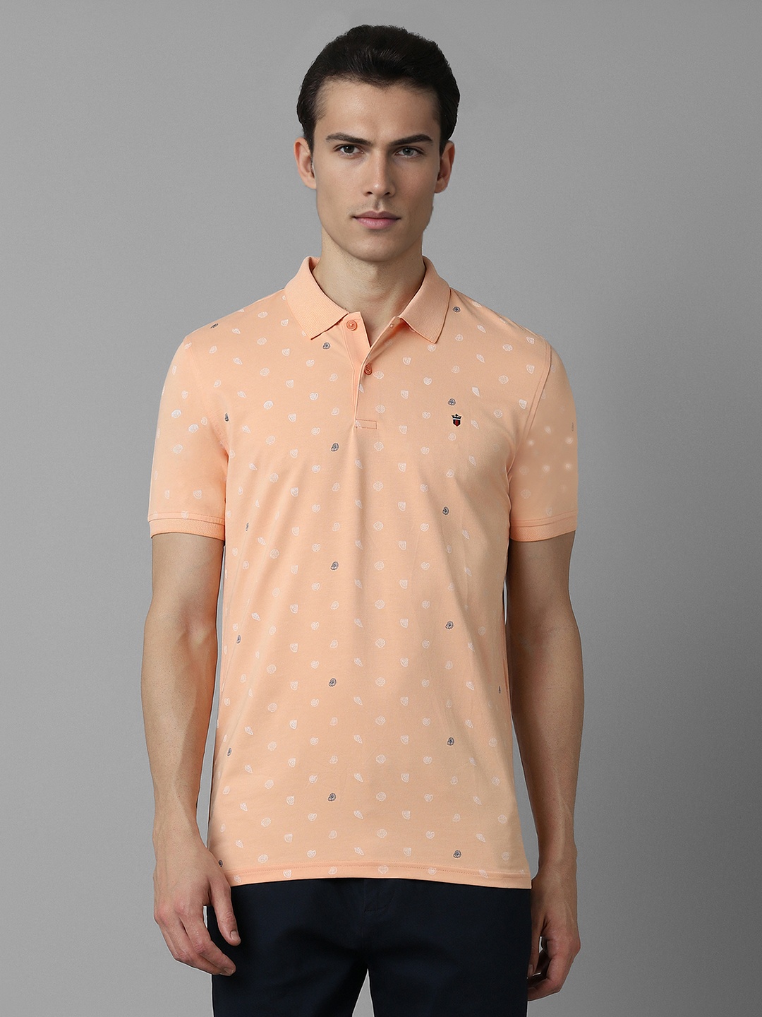 

Louis Philippe Sport Polo Collar Slim Fit T-shirt, Peach