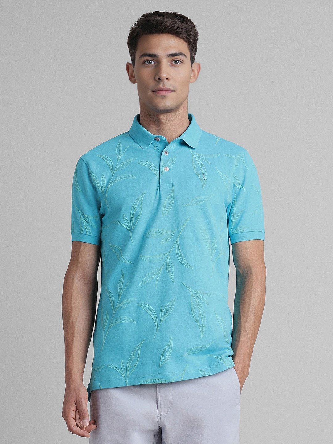 

SIMON CARTER LONDON Polo Collar Slim Fit T-shirt, Blue