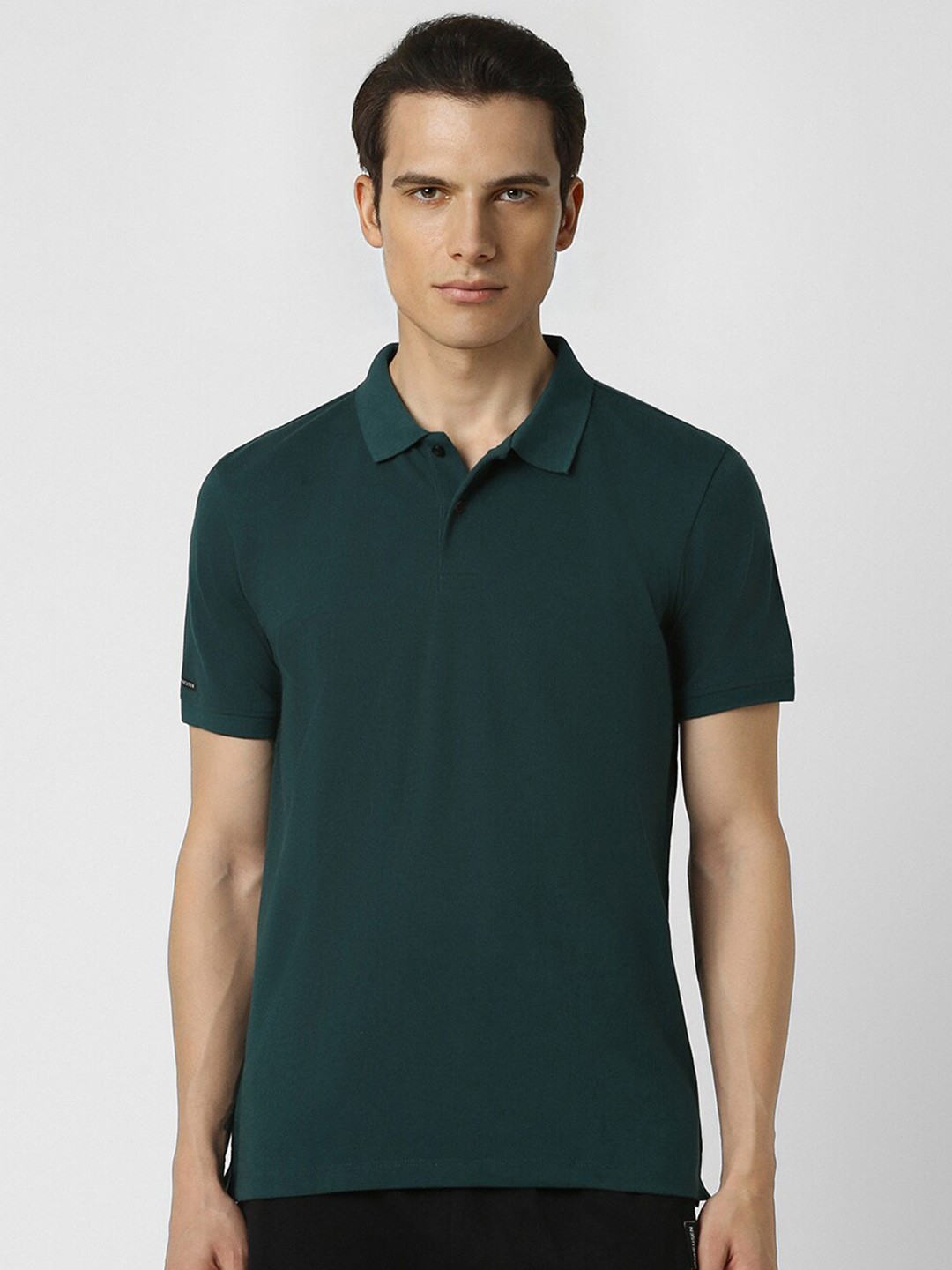 

Van Heusen Flex Polo Collar Cotton T-shirt, Green