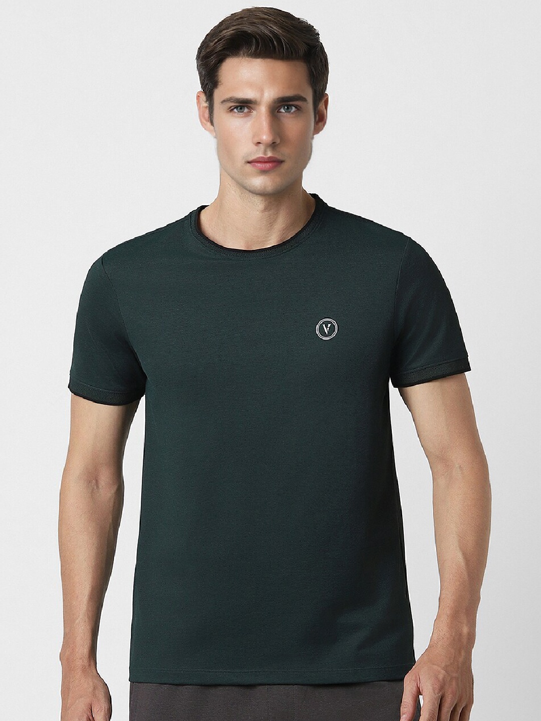 

Van Heusen Flex Slim Fit Cotton T-shirt, Green