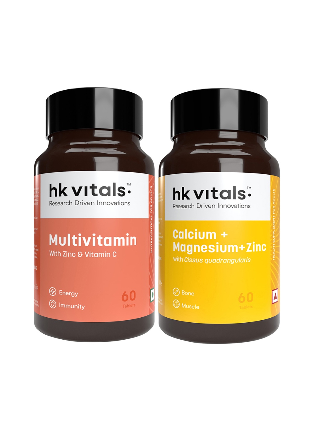 

HK VITALS Multivitamin-Calcium Magnesium & Zinc - 60 Tablets, White