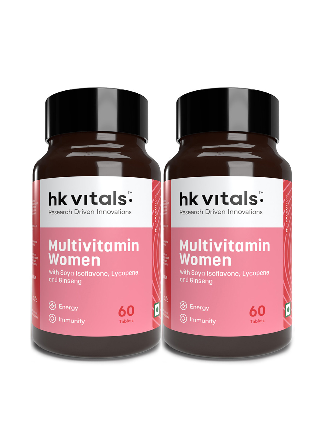 

HK VITALS Women Set Of 2 Multivitamin Tablets For Immunity & Energy - 60 Tablets Each, Blue